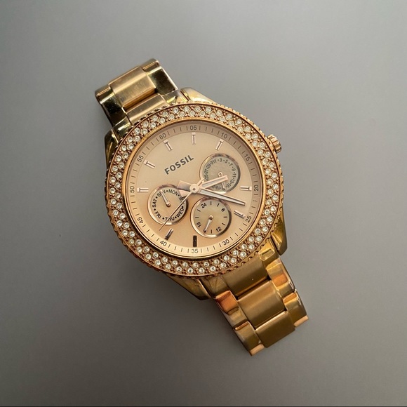 Last Chance FOSSIL Stella Stainless Steel Watch Gold Colored - Picture 4 of 10